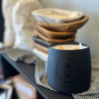Luxury Black Matte Glass Candle
