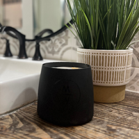Large Luxury Black Matte Glass Candle