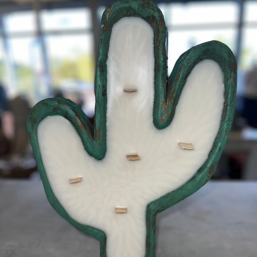 Saguaro Cactus Madera Dough Bowl Candle